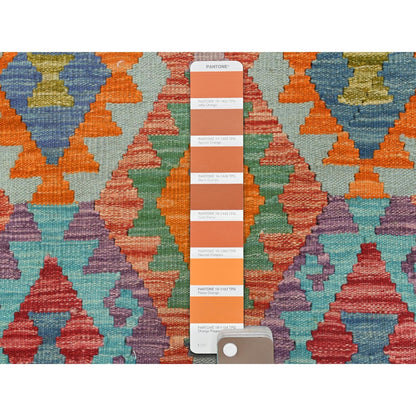 10'4"X16'1" Colorful Hand Woven Afghan Kilim Organic Wool Oversized Rug