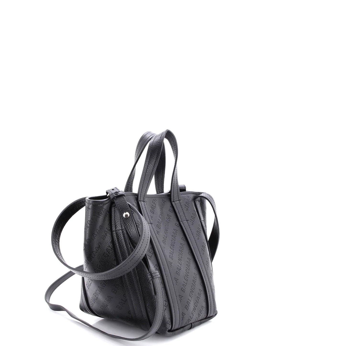 Balenciaga Everyday 2.0 North South Tote Logo Perforated Leather Xs