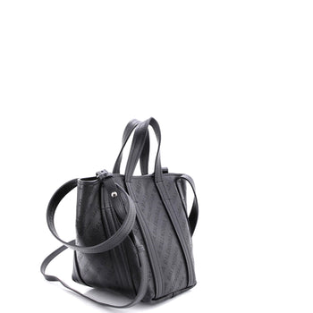 Balenciaga Everyday 2.0 North South Tote Logo Perforated Leather Xs