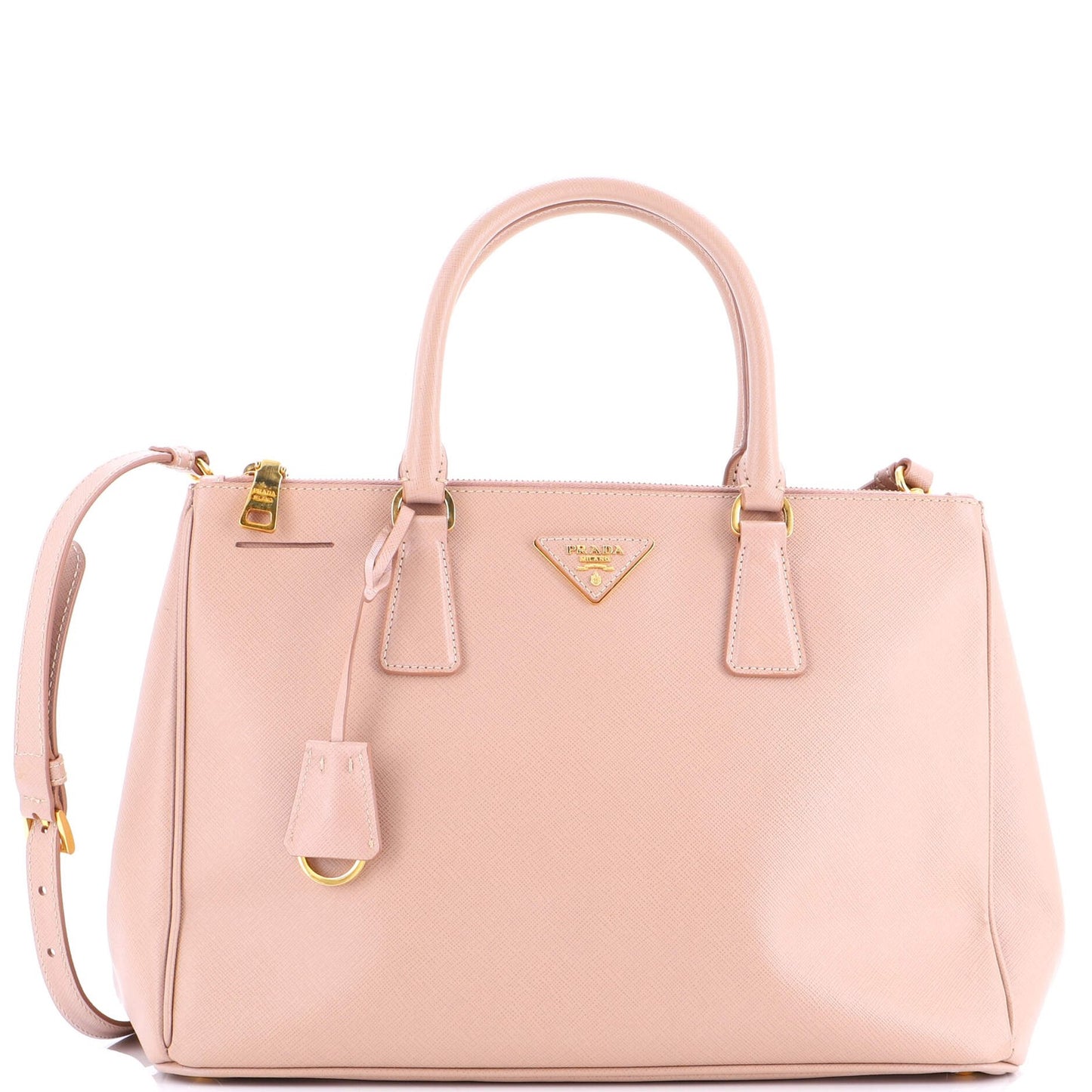 Prada Double Zip Lux Tote Saffiano Leather Medium