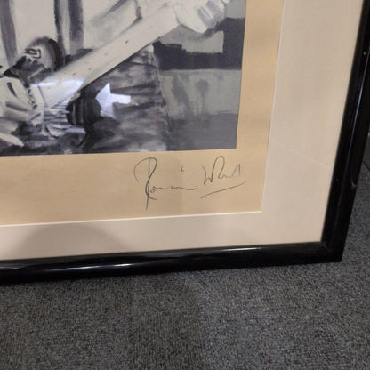 RONNIE WOOD Silkscreen Print Signed Framed Limited 104/ 160 1981 Rolling Stones