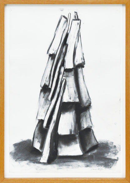 David Nash (British 1945) Charcoal On Paper