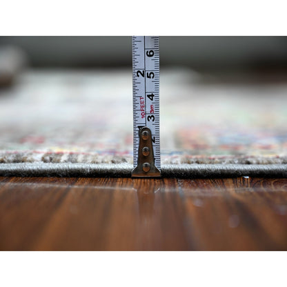 3'10"X5'9" Gray Ziegler Mahal Hand Knotted Vegetable Dyes Oriental Rug