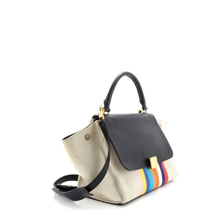 Celine Multicolor Trapeze Bag Leather And Felt Medium