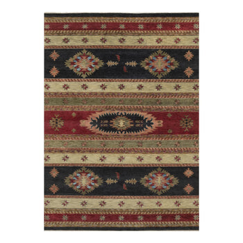 10'X14' Beige Southwestern American Indian Design Hand Knotted Wool Rug