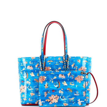 Christian Louboutin Cabata East West Tote Printed Patent Small