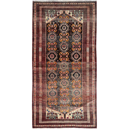 3'3"X6'6" Brown Old Zoroastrian Balooch Clean Pure Wool Hand Knotted Rug