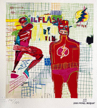 Jean-Michel-Basquiat Lithograph Coa Signed &