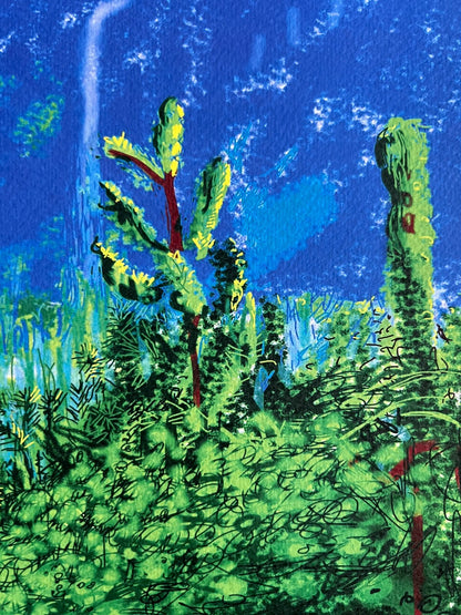 David Hockney Lithograph Coa Signed Op Hand Numbered Limited