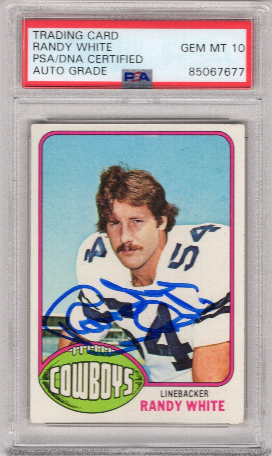Randy White 1976 Topps #158 Psa Auto Grade Gem Mt 10 Card