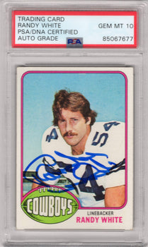 Randy White 1976 Topps #158 Psa Auto Grade Gem Mt 10 Card
