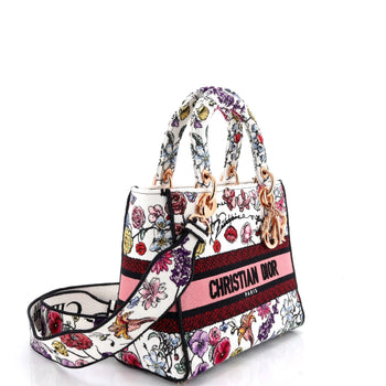 Christian Dior Lady D-Lite Bag Embroidered Canvas Medium
