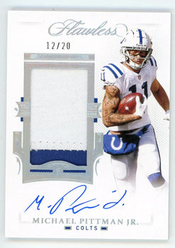 Michael Pittman Jr. 2021 Panini Flawless Patch Relic Autographed #Pa-Mpi