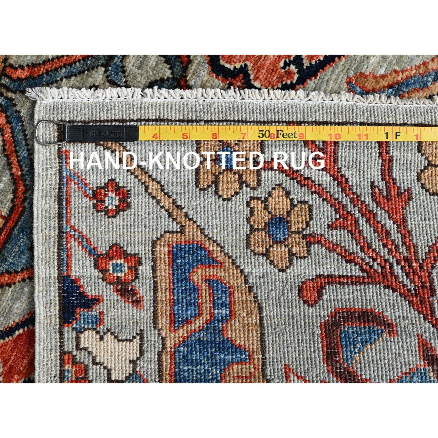 2'8"X8'3" Gray Aryana Grade High Mountain Wool Hand Knotted Runner Rug