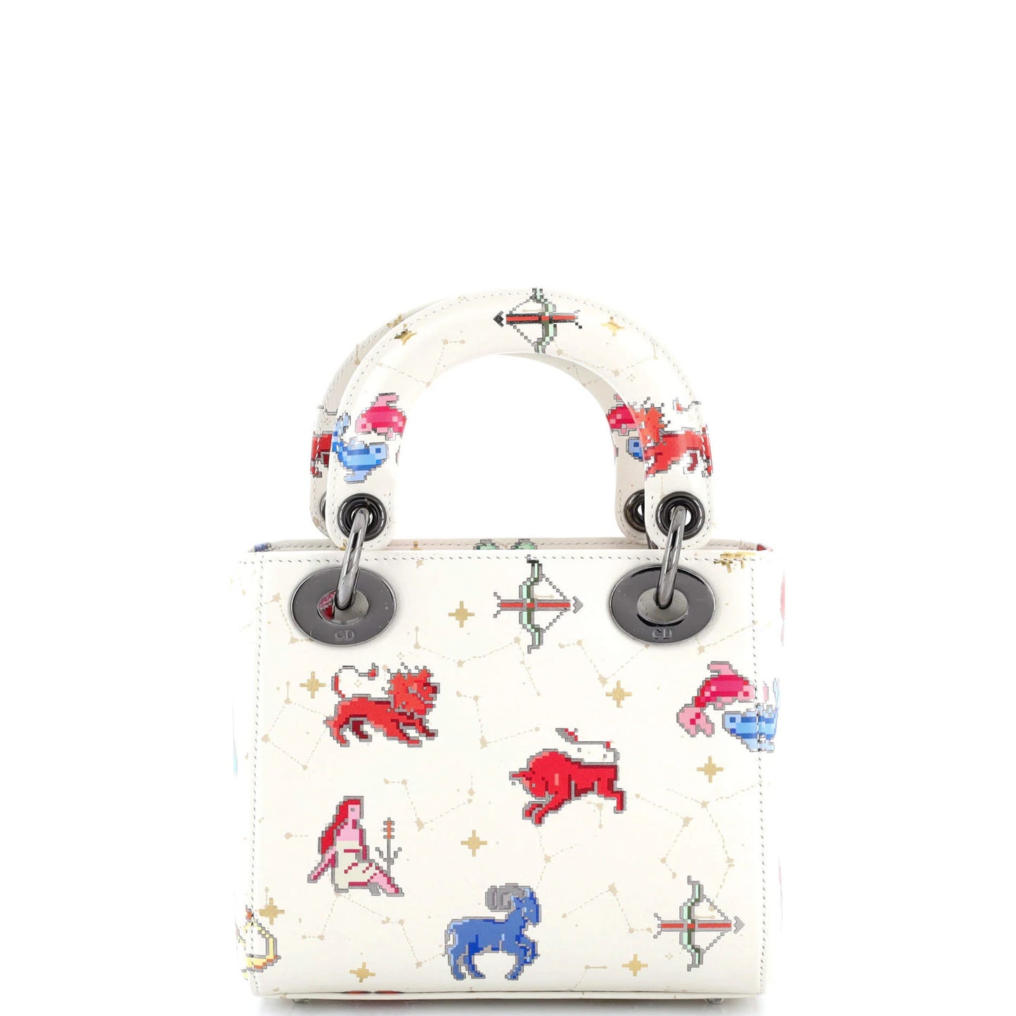 Christian Dior Lady Dior Bag Limited Edition Pixel Zodiac Printed Calfskin Mini
