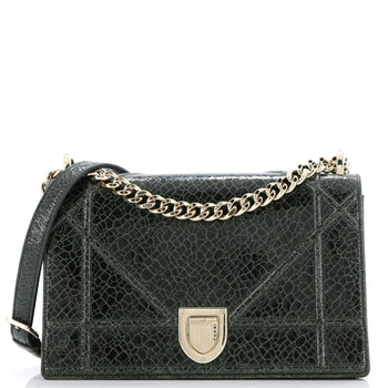 Christian Dior Diorama Flap Bag Crackled Deerskin Medium