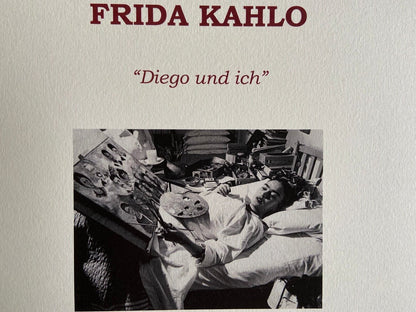 Frida Kahlo Lithograph 'Diego And I' Coa Numbered