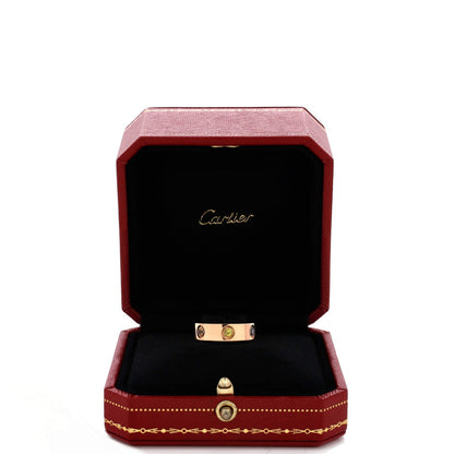 Cartier Love 6 Stone Band Ring 18K Rose Gold With Sapphires, Garnets