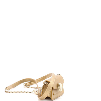 Bvlgari Serpenti Forever Shoulder Bag Metallic Leather Micro