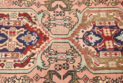Handmade Pale Pink Oriental Runner Rug Tribal