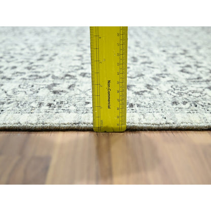 10'X14' Ivory 14Th Century Influence Mamluk Design Hand Knotted Wool Rug
