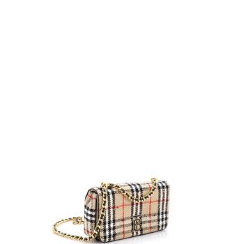 Burberry Lola Shoulder Bag Vintage Check Tweed Small