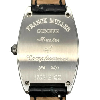 Franck Muller Tonneau Curvex 1752Bqz Silver Ss/Leather Strap Quartz