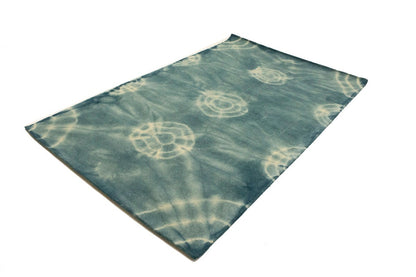 ft rug dark teal tie-dye contemporary design carpet foyer decor