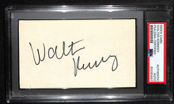Walter Kennedy Hof Signed 3X5 Index Card Nba