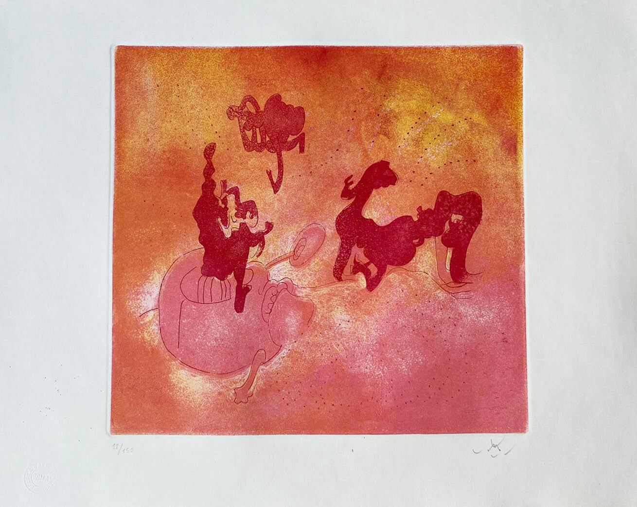 Roberto Sebastian Matta Engraving Hand Signed Numbered In Pencil