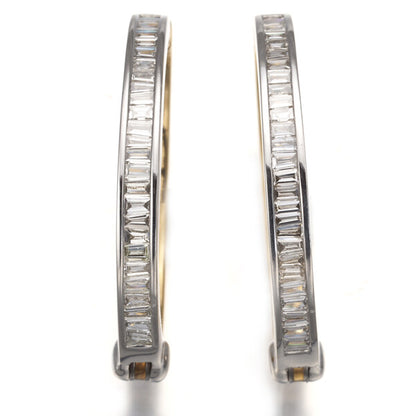 Gstv Earrings Diamond Bicolor 18K 750 Yellow