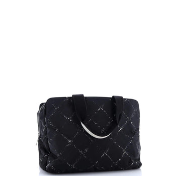 Chanel Travel Line Boston Bag Printed Nylon Medium