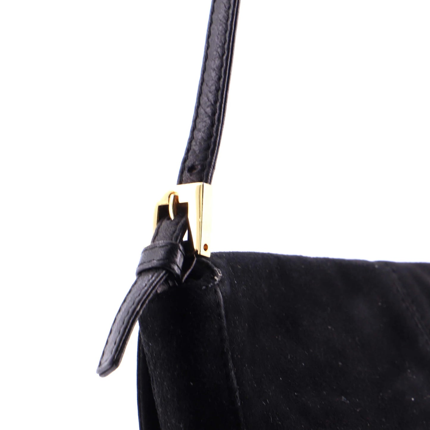 Fendi Flap Baguette Bag Suede