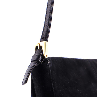 Fendi Flap Baguette Bag Suede