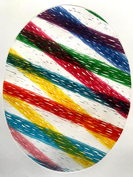 Piero Dorazio ''Oval No. 1'' Aquatint 58X76