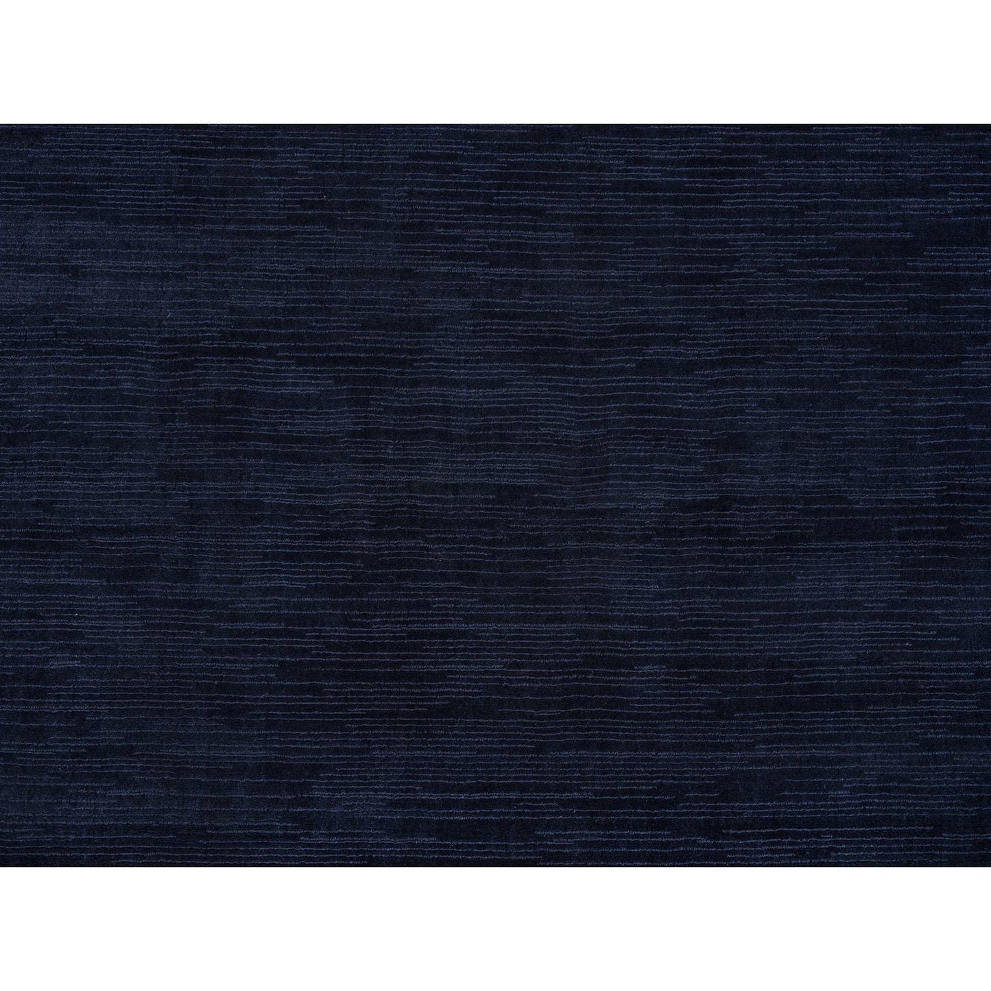 9'X12' Yankees Blue Plain Loom Knotted Wool And Plant Based Silk Rug