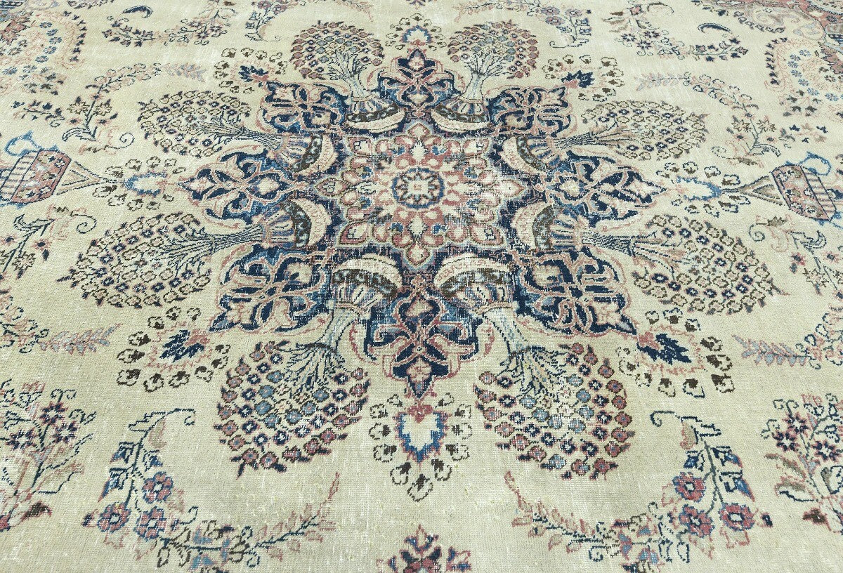 9'6X12'8 Ft Antique Distressed Stone-Washed