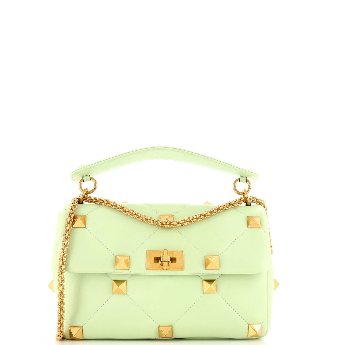 Valentino Garavani Roman Stud Flap Bag Quilted Leather Large