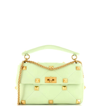 Valentino Garavani Roman Stud Flap Bag Quilted Leather Large