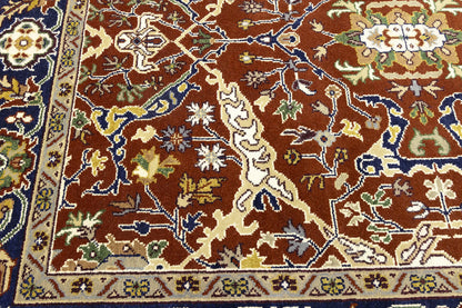 Rusty Red Oushak Chobi Oriental Rug Floral Living