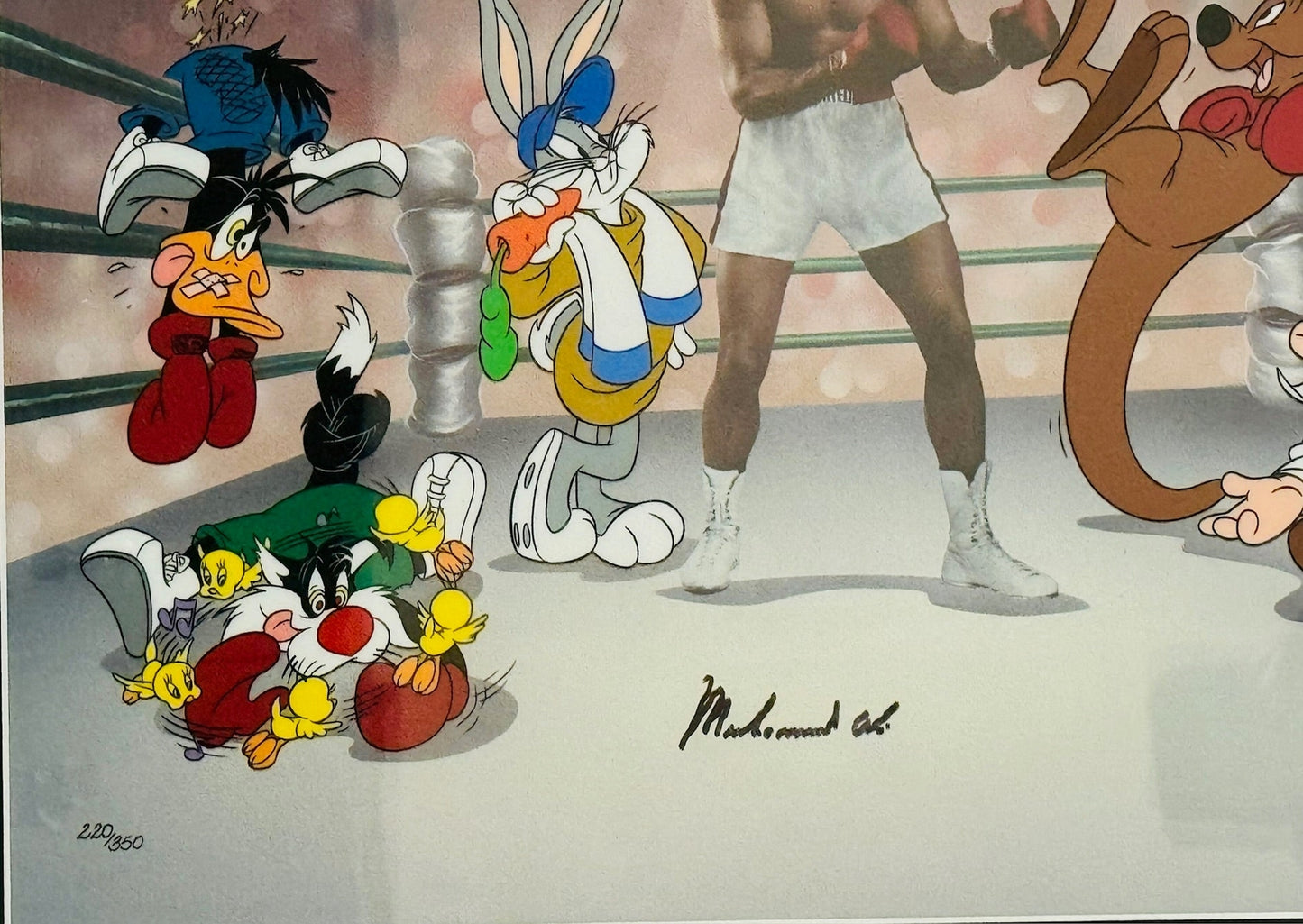 Muhammad Ali Signed "The Greatest" L.E. Cel 220 /350 Warner Bros. Animation Art