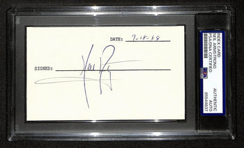 Neil Armstrong Astronaut - Man On The Moon Signed 3X5 Index Card Psa/Dna 199529