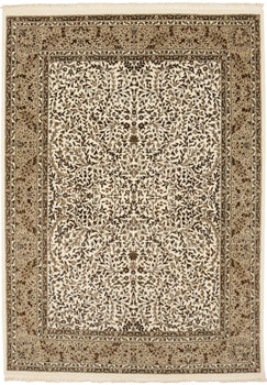 6'5X9'2 ft Hand-Knotted Floral Kirman Rug Extra