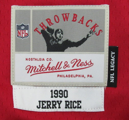 Jerry Rice Hof Autographed Red Mitchell & Ness