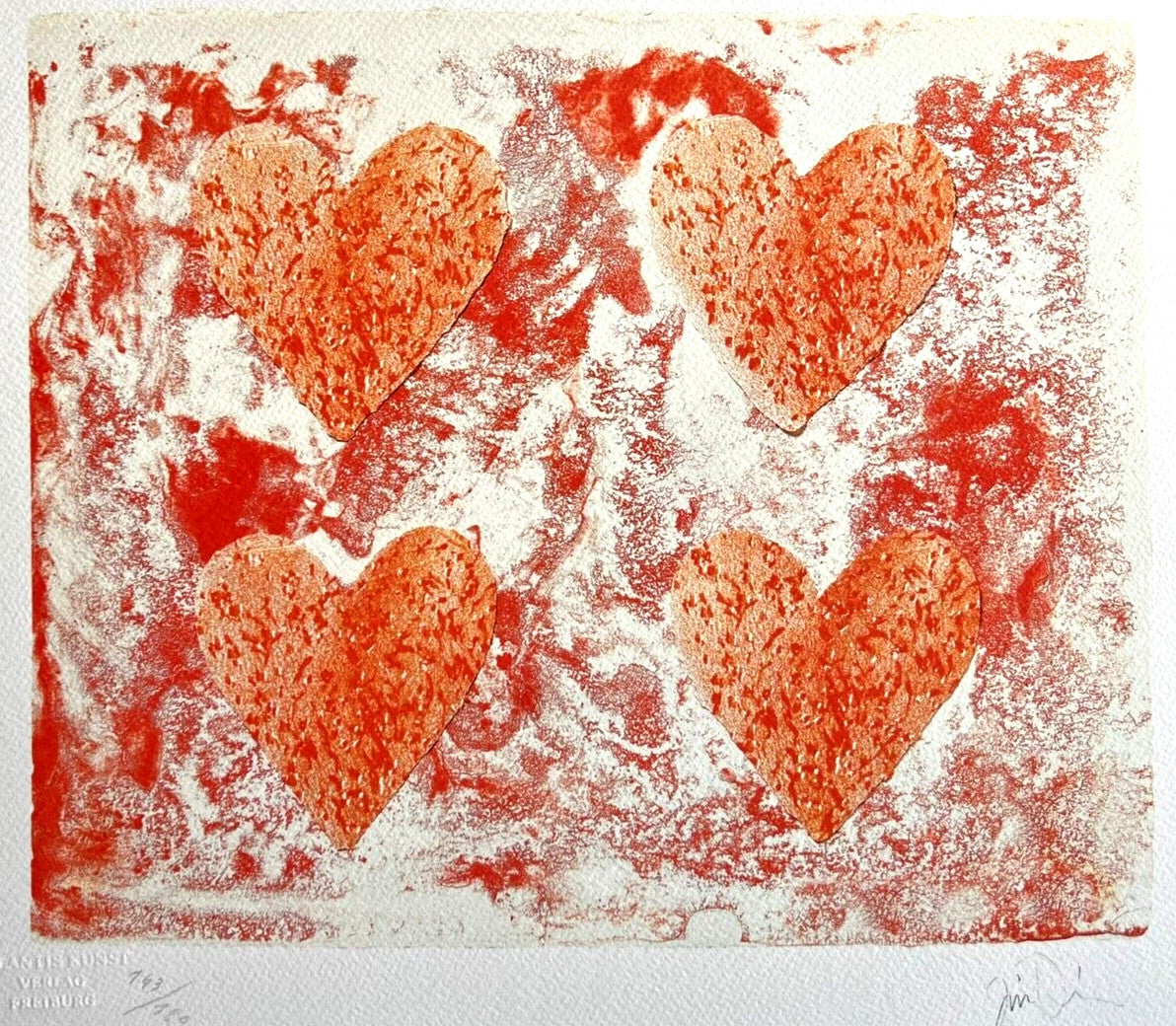 Jim Dine Lithograph Coa Signed Numbered 180 Ex