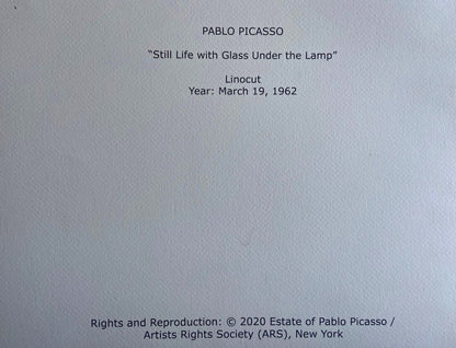 Pablo Picasso Estate Lithograph COA  Signed Op