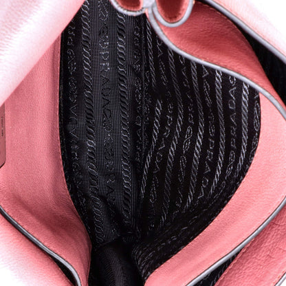 Prada Full Flap Shoulder Bag Glace Calf Small