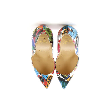 Christian Louboutin Women'S Hot Chick Pumps Printed Patent 100
