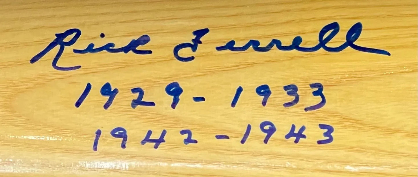 Rick Ferrell Autographed Cooperstown Bat