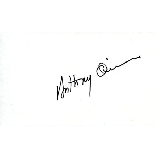 Anthony Quinn Autographed 3X5 Card